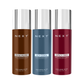 Next Care NO GAS DEO PACK OF 3 ICY COOL, OAK MUSK & SPICY RED - 120ml Each