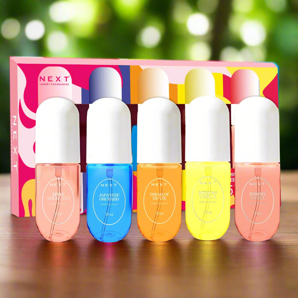 Next Care Luxury Around The World 5 Mist Long Lasting Fragrance|Pack of 5(30ml Each)|Travel Friendly|All day Freshness