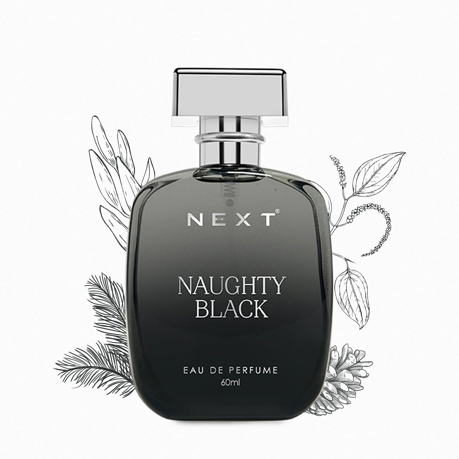 NEXT Naughty Black Long Lasting Eau De Perfume for Men 60ml