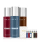 Next Care No Gas Deo Pack of 3, Icy Cool, Oak Musk & Spicy Red + NEXT Luxury Perfume Atomizer Set - 6x10 ml FREE